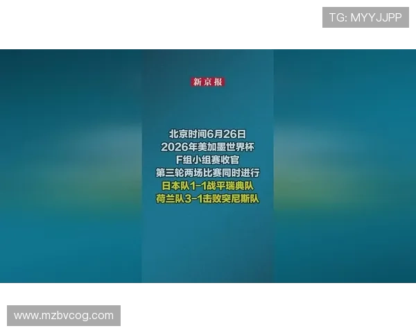 2026世界杯F组最终排名：荷兰头名日本第二